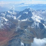 View of the Andes from our flight