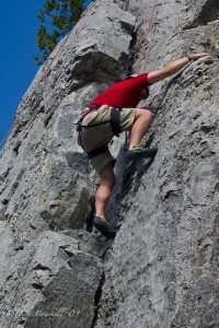 Dave Climbing