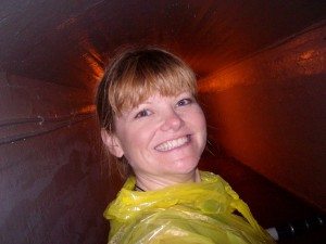 In the Tunnel with my Rain Poncho