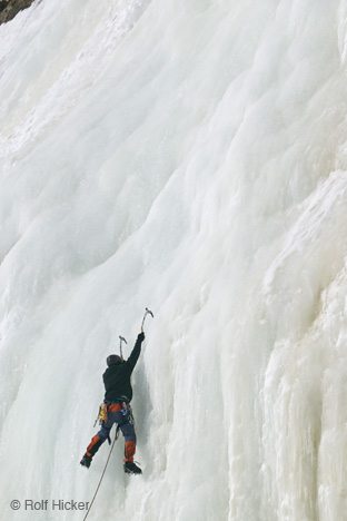 Ice Climbing on the Falls