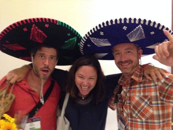 Matt and his Sombrero with Troy, Anne's husband and Jen Leo