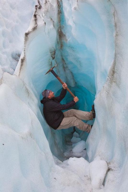 Fox Glacier crevass what to do in New Zealand Fox Glacier