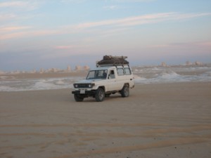 Our Jeep in the White Desert, Egypt