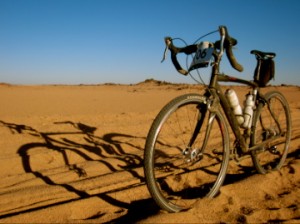 Sudan's Deep Sand, Bike Stands Alone 