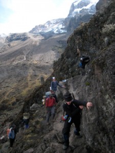 western-breach-mount-kilimanjaro woman climbing western breach mount kilimanjaro