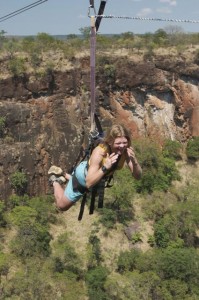 Deb Ziplining of Gorge, Zambia