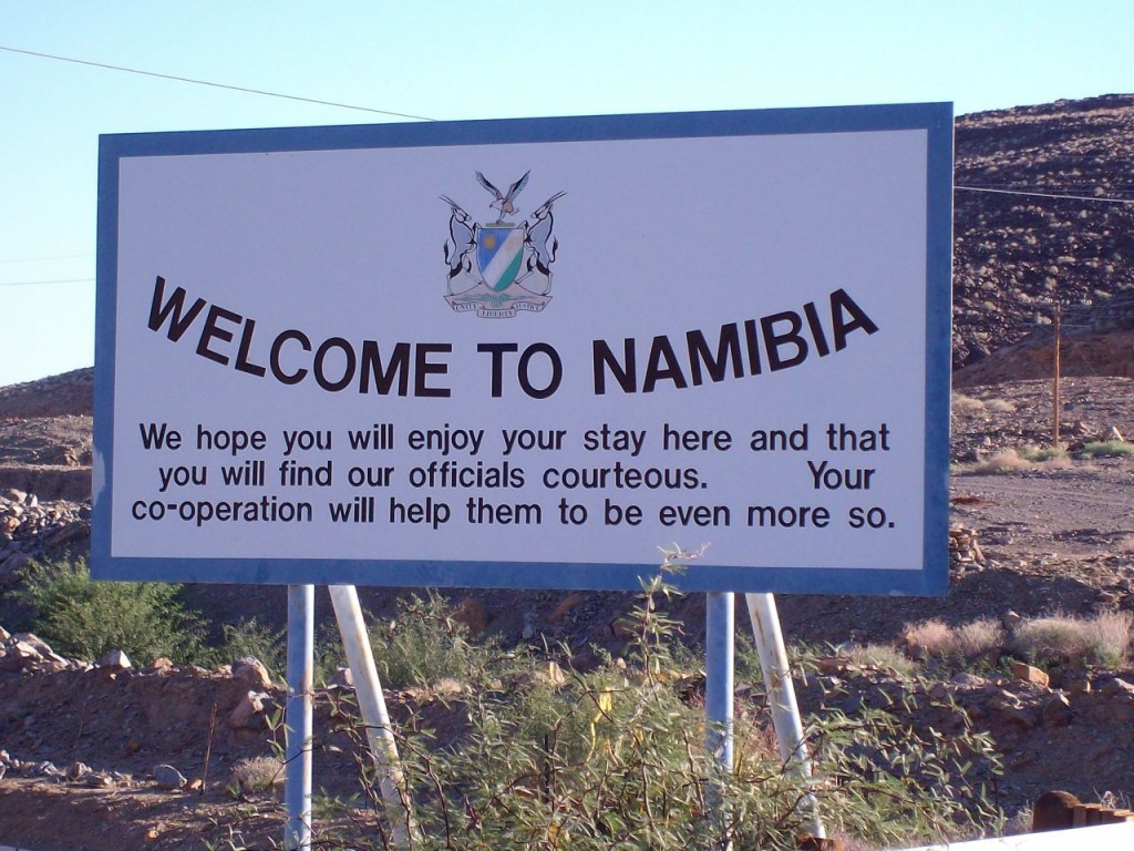 Entering Namibia