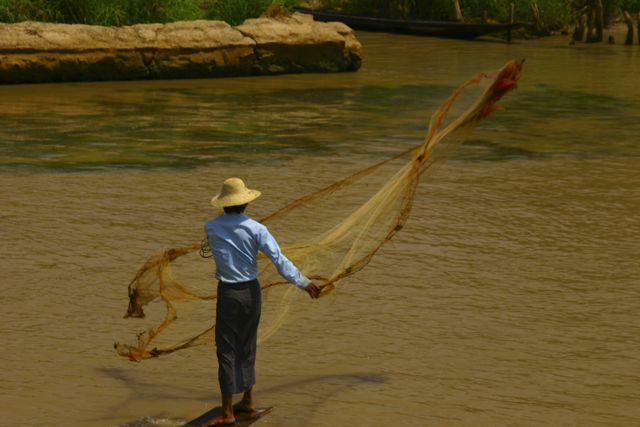Inle-lake-myanmar-burma Net Fishing at Inlay Lake, Myanmar