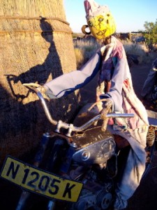 Strange Sculptures in Namibian Campsite