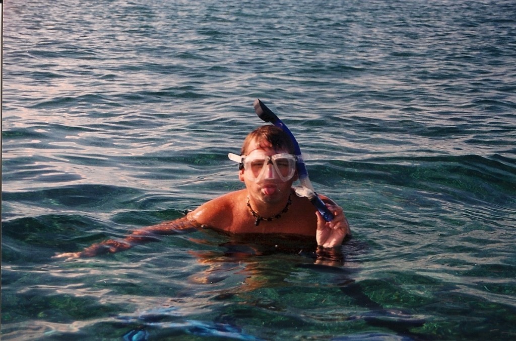 Dave about to swim with the Sharks