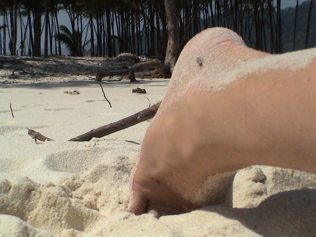 Ko Lipe Deb's Foot, exfoliated from the sand