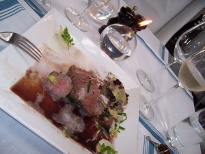 Oxtail with foam gravy