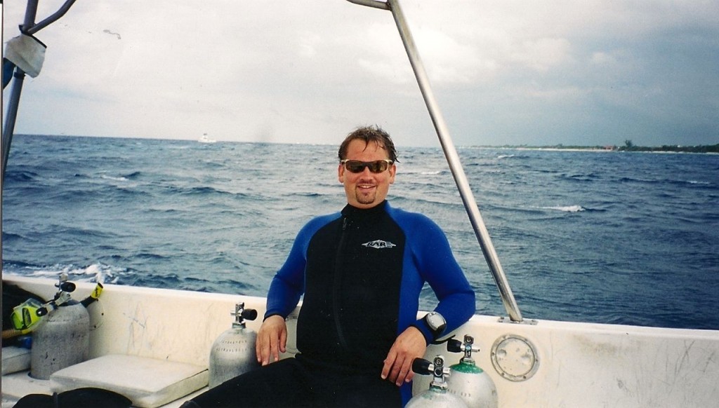 Between Dive's Relaxing in the Oh So Comfortable Wetsuit