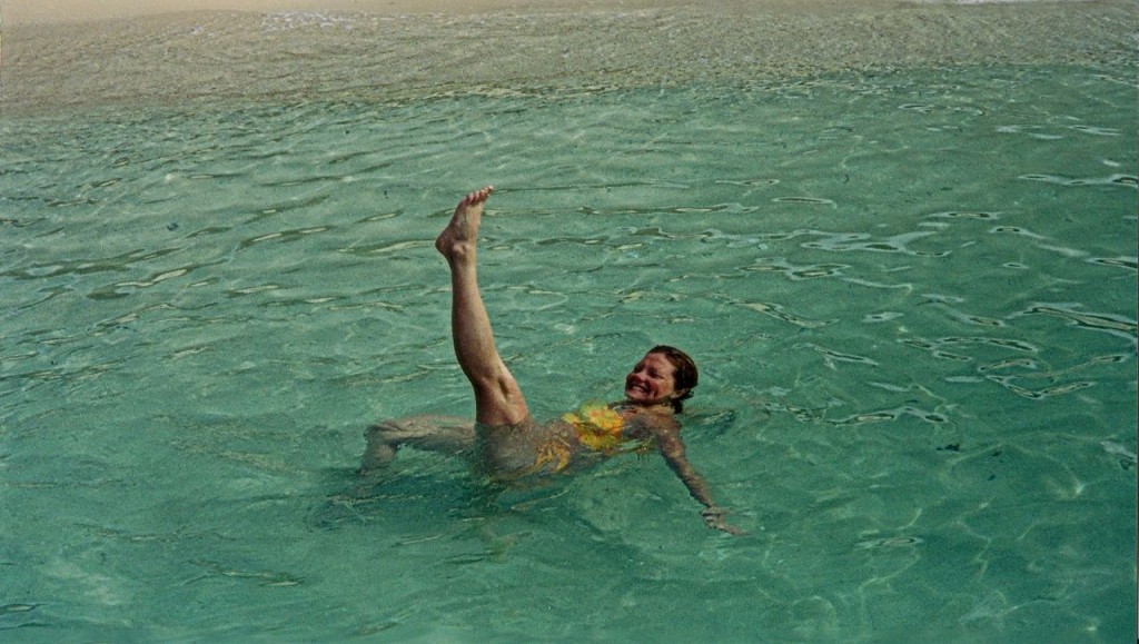Deb Frolicking in the Clear Water