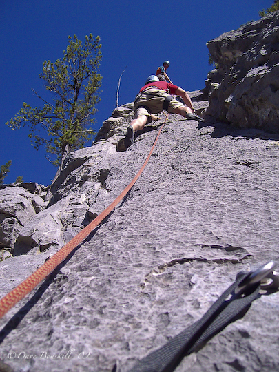 Climbing the multi-pitch Climbing the multi-pitch