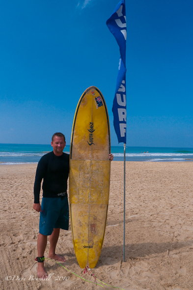 Dave learns to surf in Sri Lanka