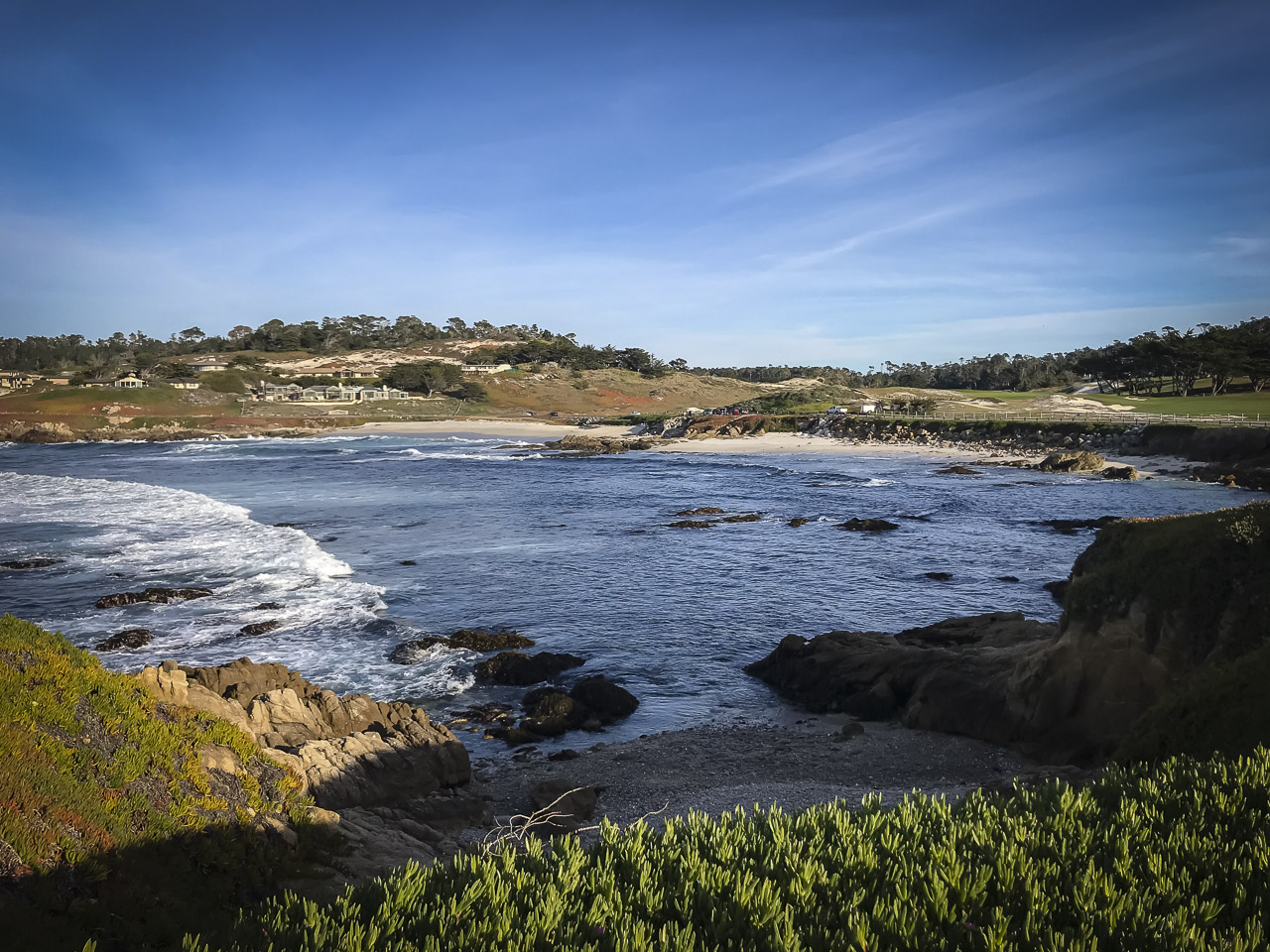 Mansions dot the landscape along 17 Mile Drive