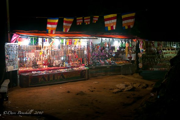 shops lead up to Adams Peak