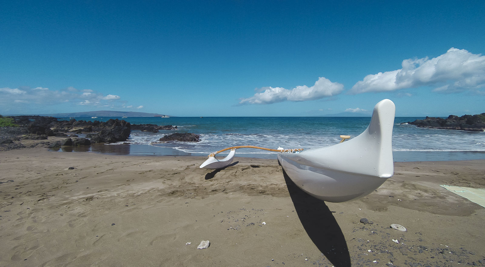 Outrigger Canoe onBeach in Maui