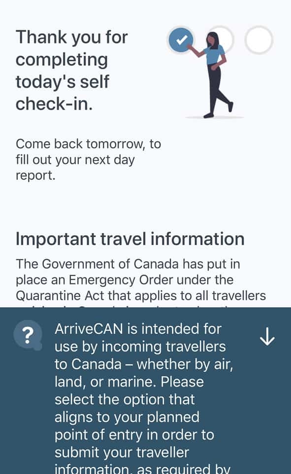 ArriveCan app for Canadians