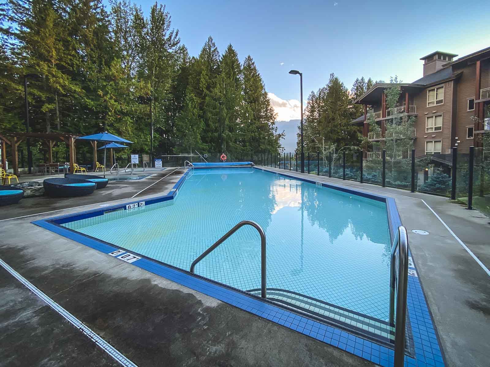 Swimming pool at Sutton Place Revelstoke Mountain Resort BC