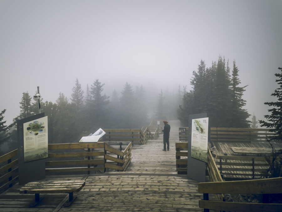 Bad weather at Banff Gondola