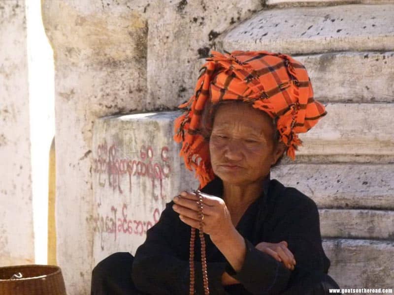 faces of travel woman in myanmar
