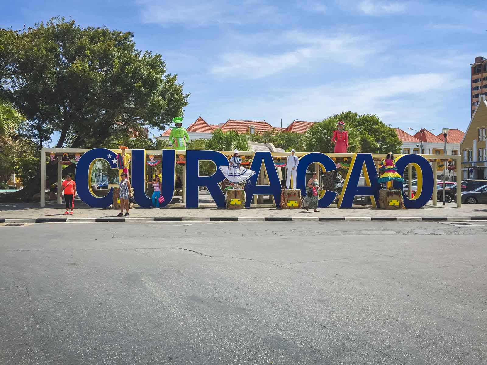 best caribbean islands for vacations Curacao Sign in the Caribbean