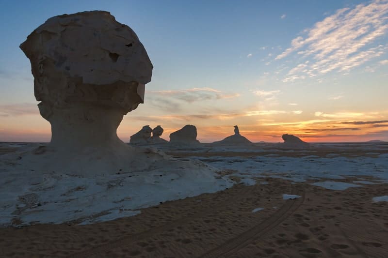 The White Desert in Egypt