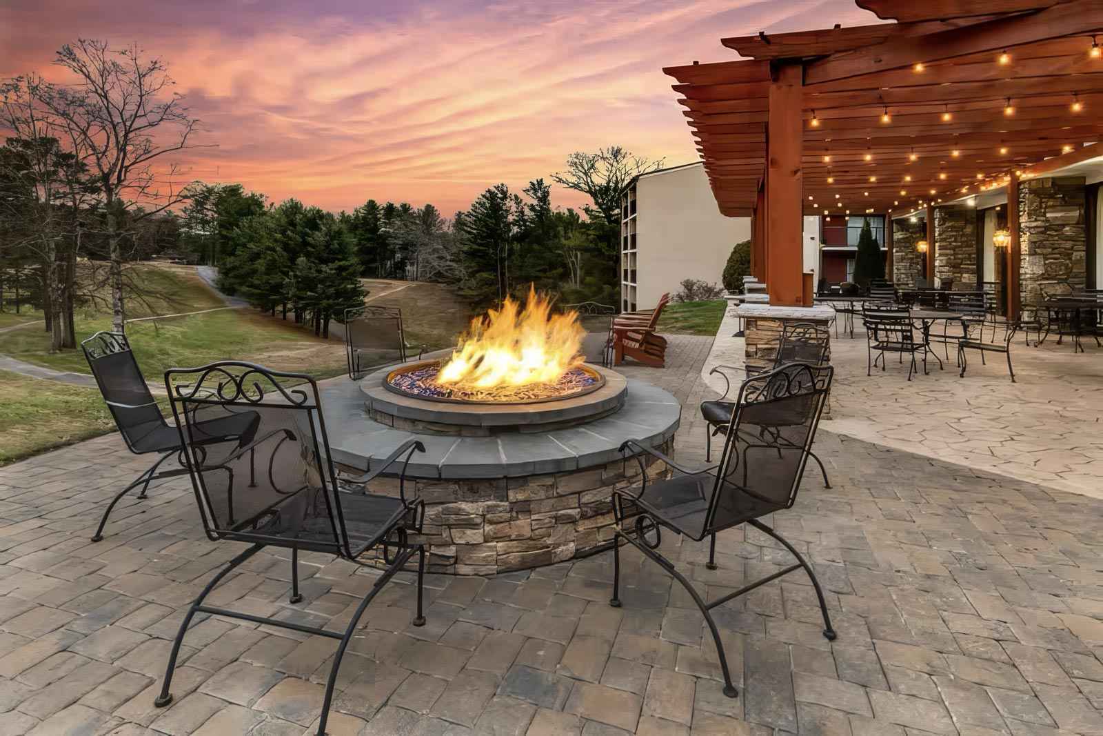 Best All Inclusive Resorts in North Carolina crowne plaza resort asheville outdoor fireplace
