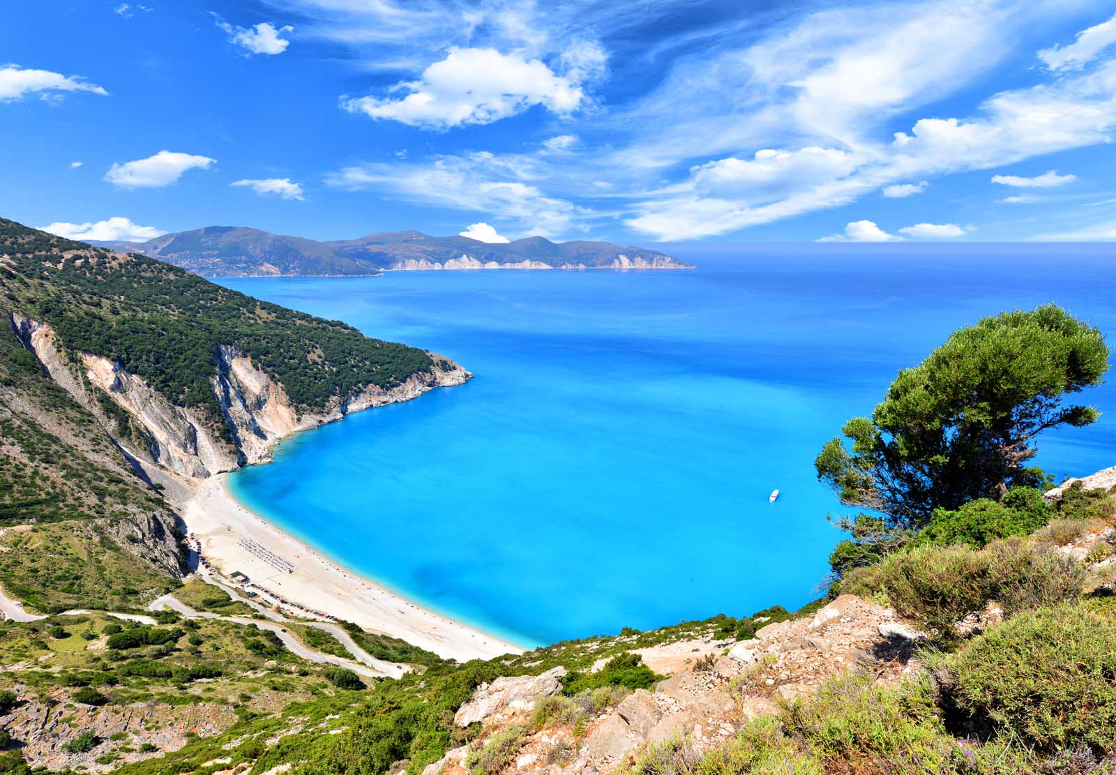Best Beaches in Greece Myrtos Beach Kefalonia