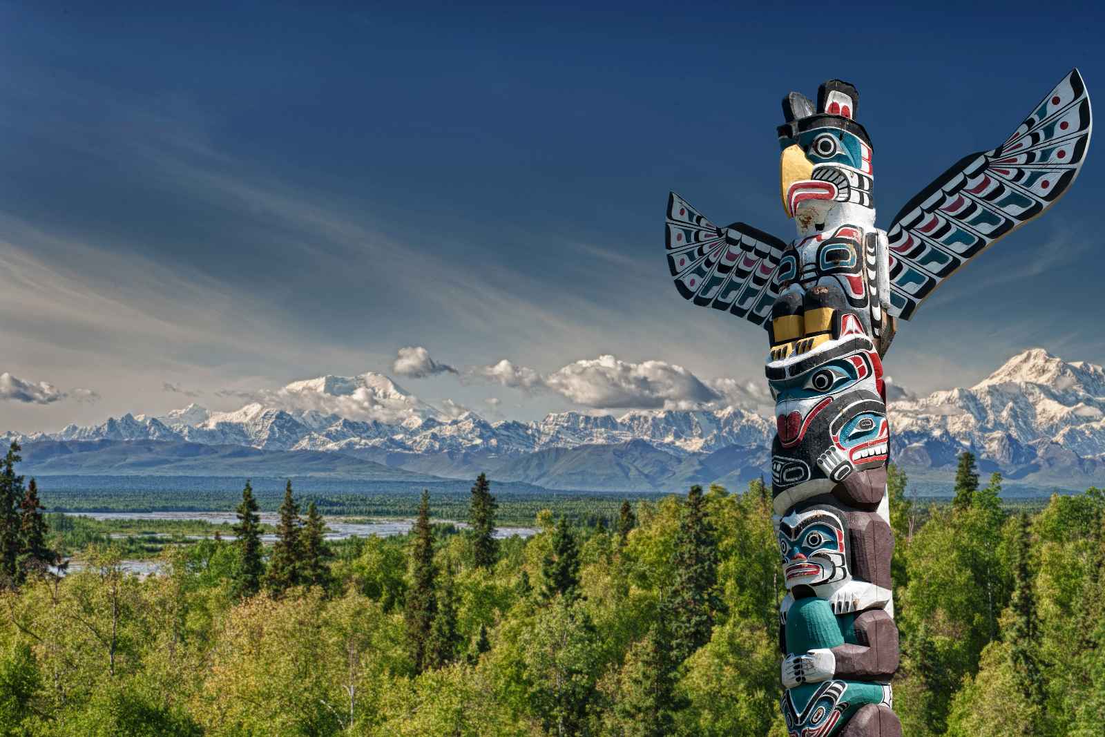 Best Day Trips From Vancouver Totem Pole Mountain Background