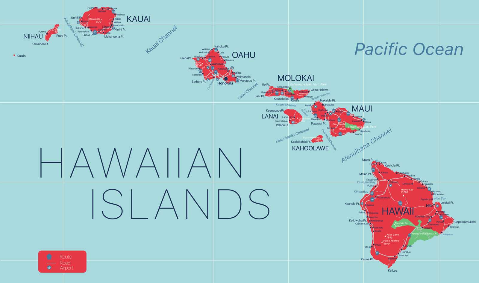 Best Hawaiian Island to Visit Map