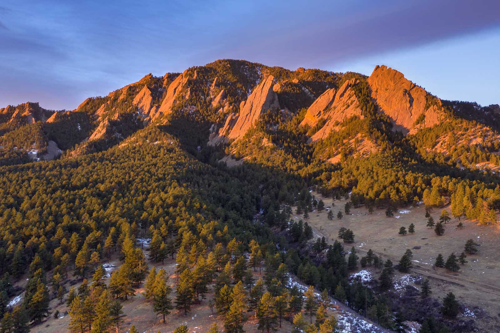 Best Hikes in Colorado Flatirons Loop Trail Sunrise