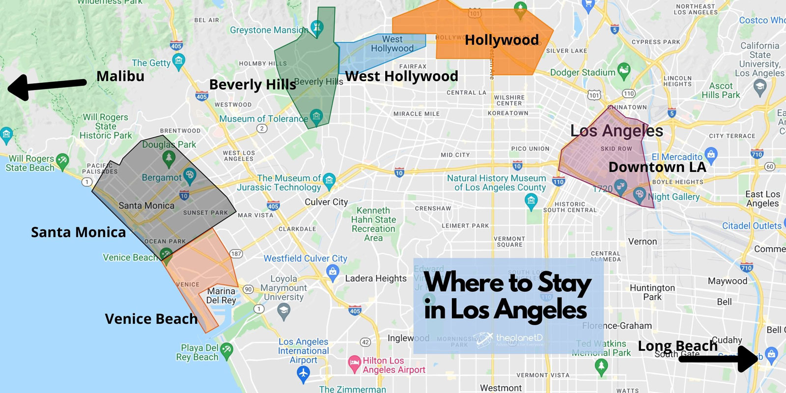 Best Los Angeles Neighbourhoods Map