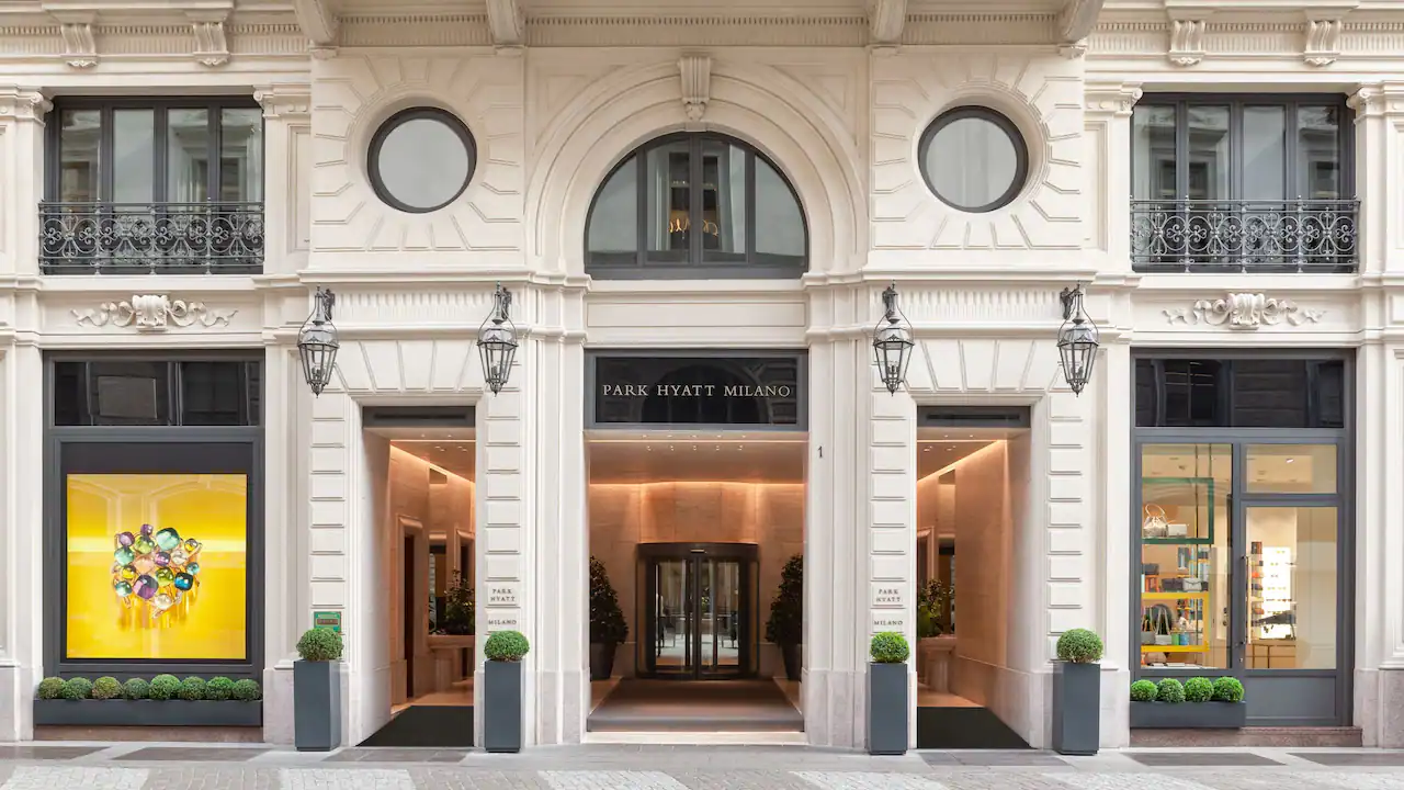 Top Luxury Hotels in Milan Italy Park Hyatt Entrance