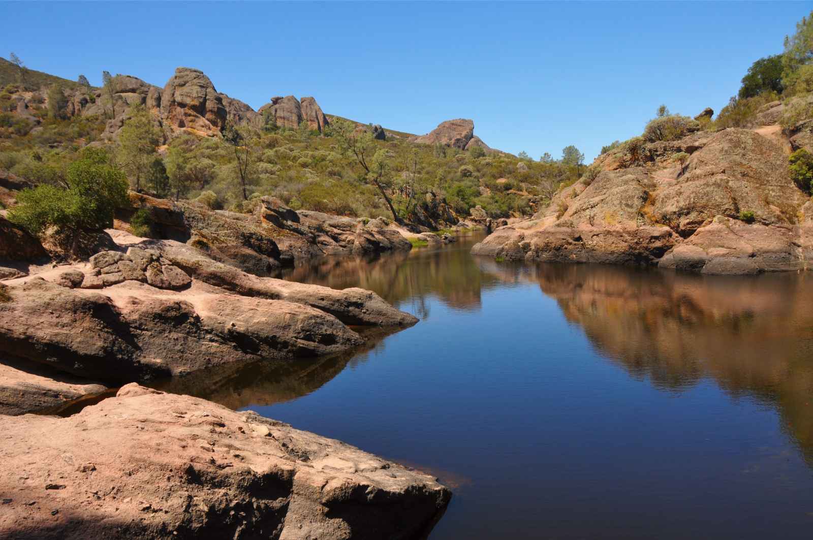 Best National Parks to Visit in March Pinnacles Bear Gulch Reservoir