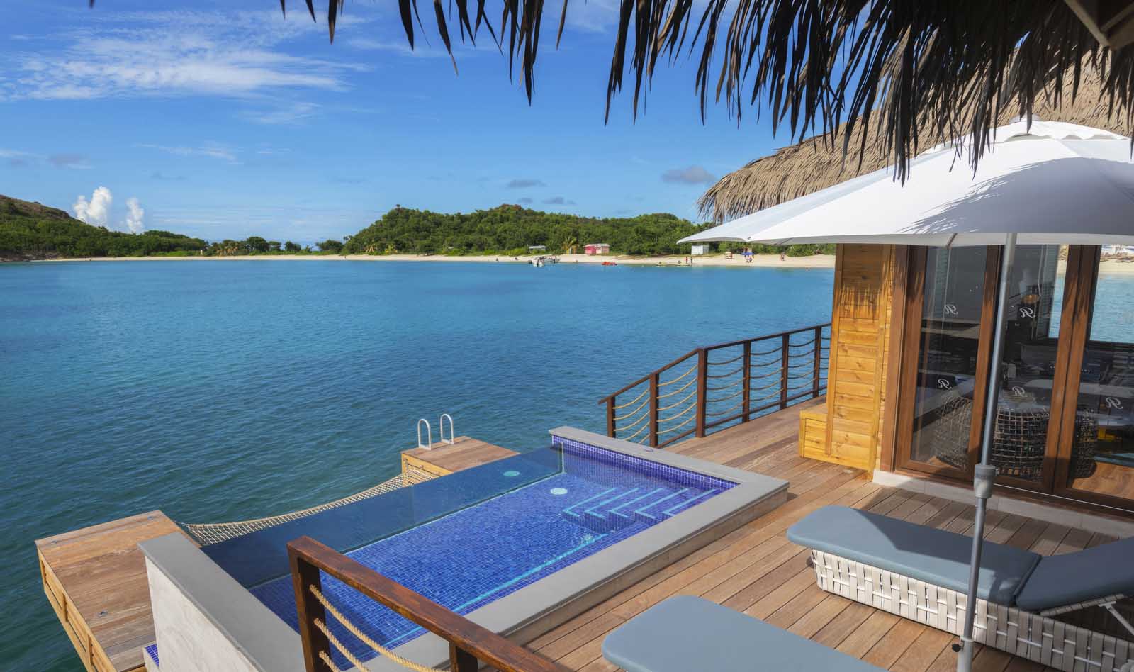 Best Overwater bungalows in the Caribbean Sea at Royalton Antigua Resort