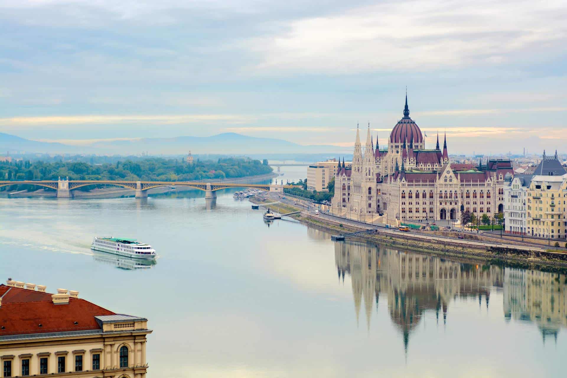 The view of Budapest and the Danube River