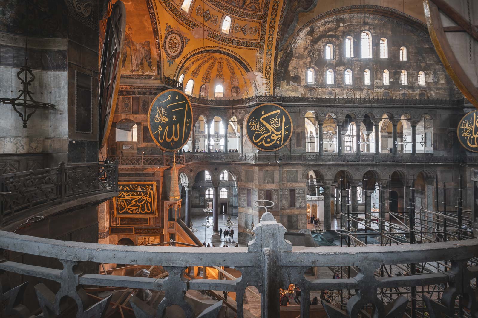 Inside Hagia Sophia in Istanbul, Turkey