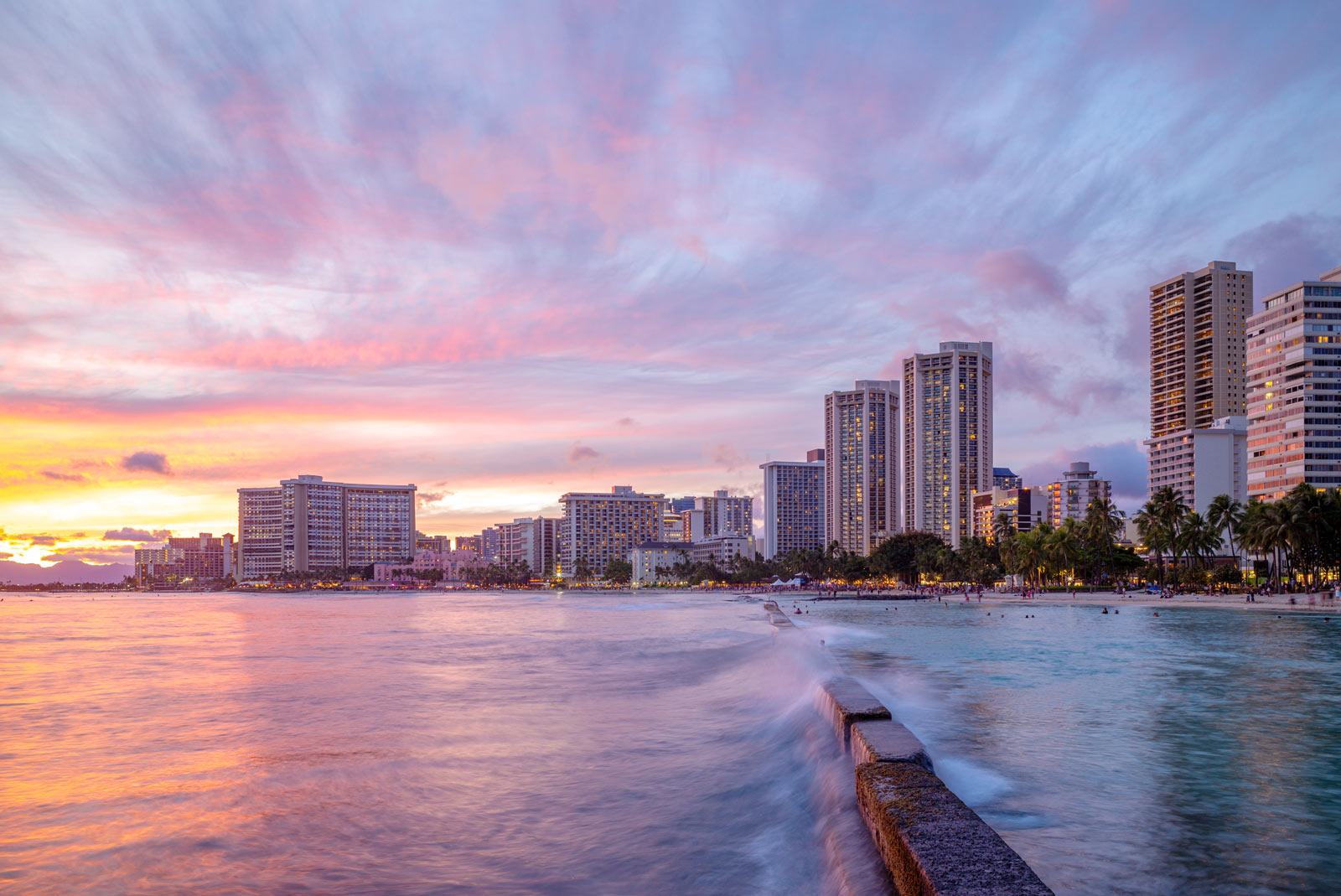 Honolulu Sunset Yoga na praia de Waikiki 2024 - Oahu