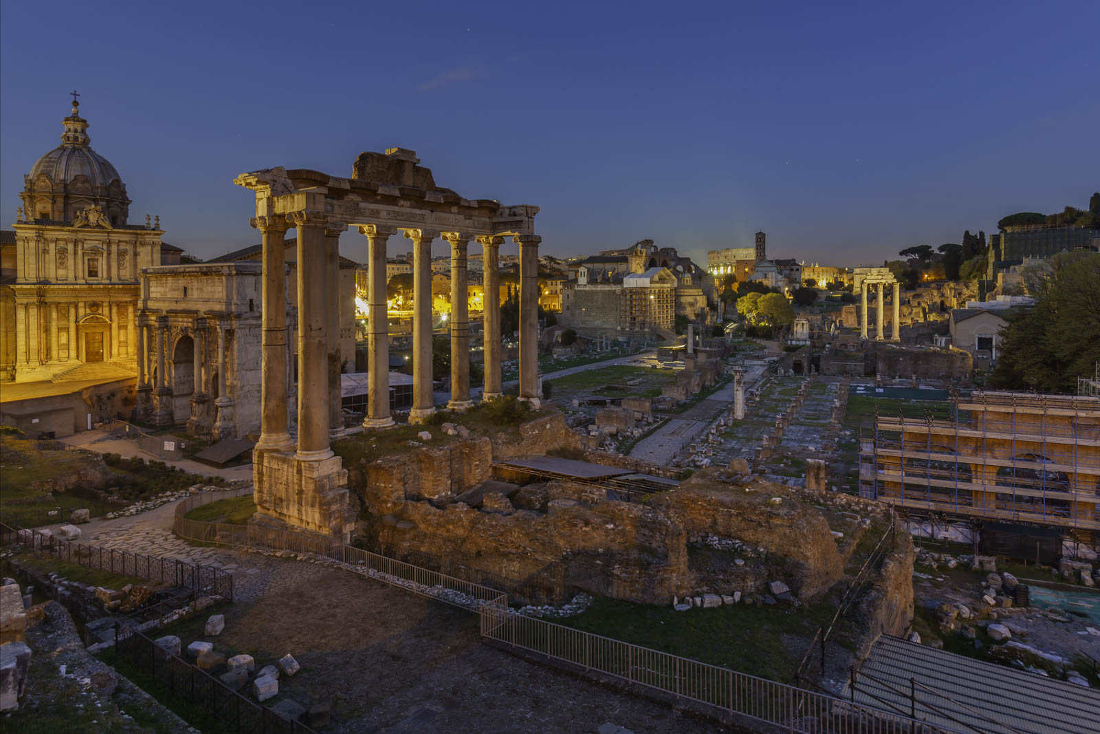 O Fórum Romano em Roma Itália