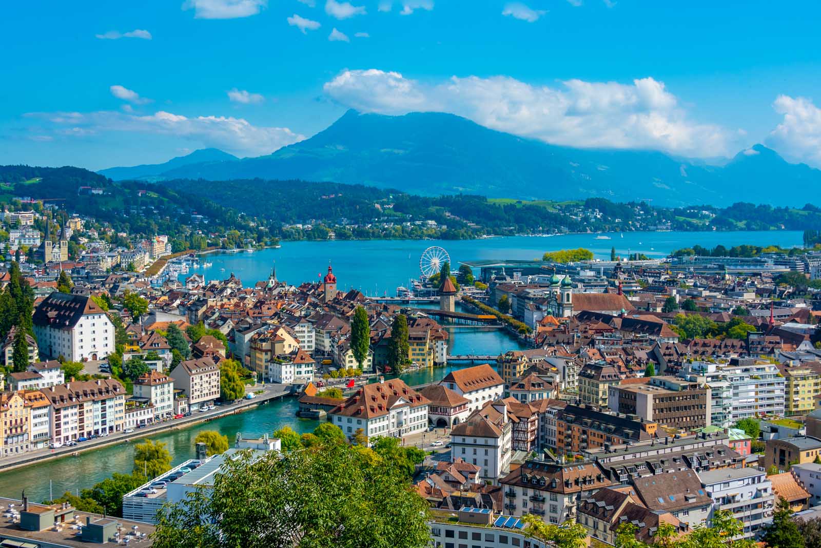 Things to do in Lucerne View from Guetsch palace of the 9 towers