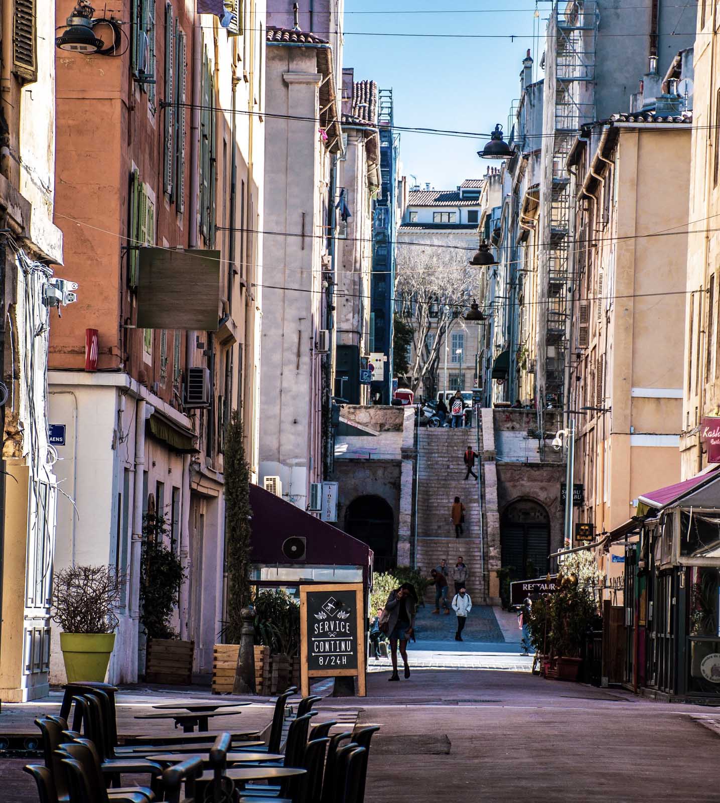 Walk the streets of Le Panier in Marseille France