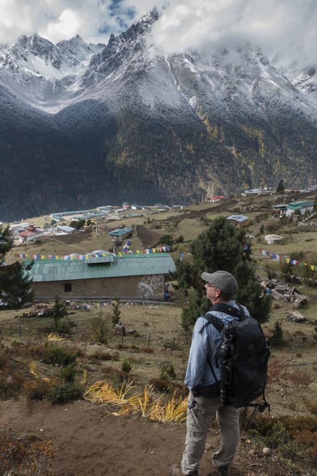 bhutan trek in laya view