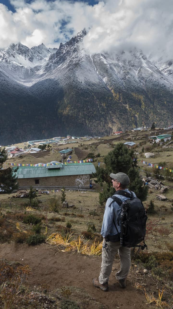 bhutan trek in laya view