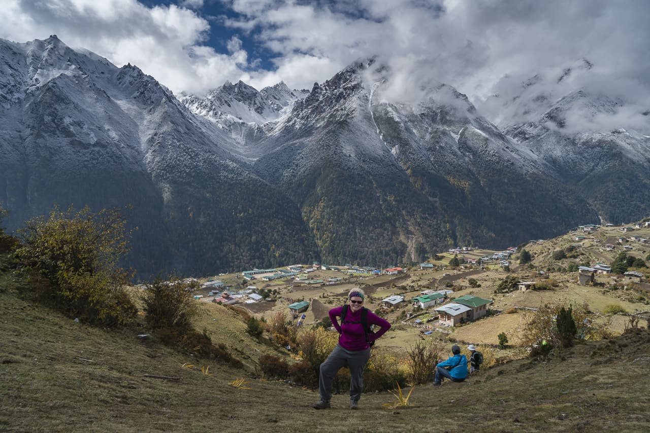 bhutan trek hiking at altitude