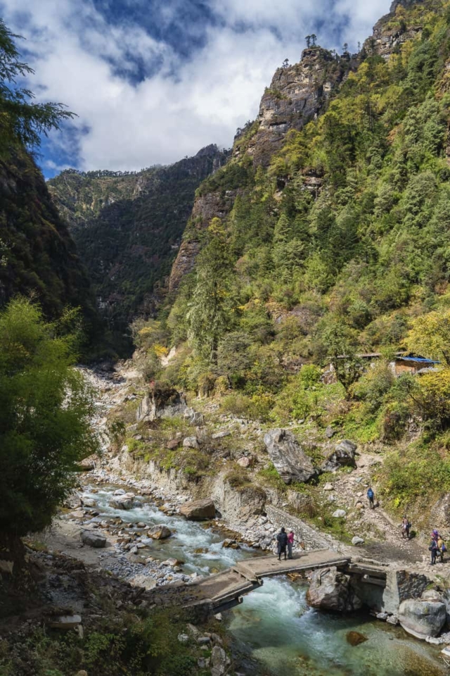 The start of our Bhutan trek to Laya