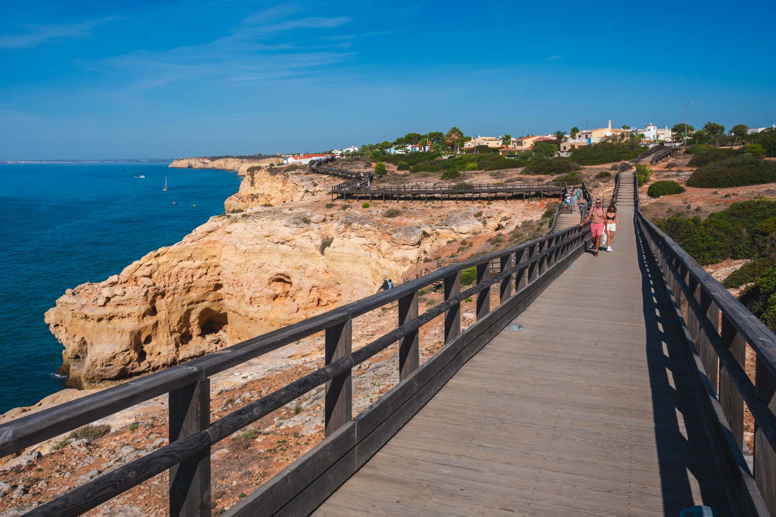 Boardwalk to Algar Seco in Algarve portugal