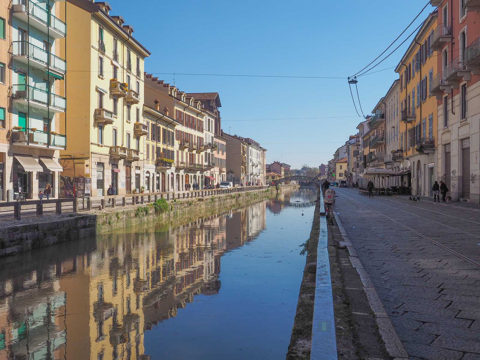 Evening at the Canals in Milan